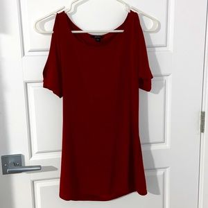 Guess Red Open Shoulders & Back T-Shirt